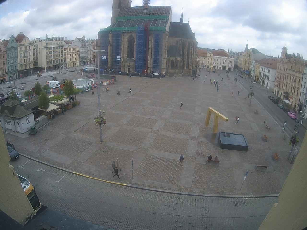 Archived image Webcam Republic Square Pilsen, Czech Republic