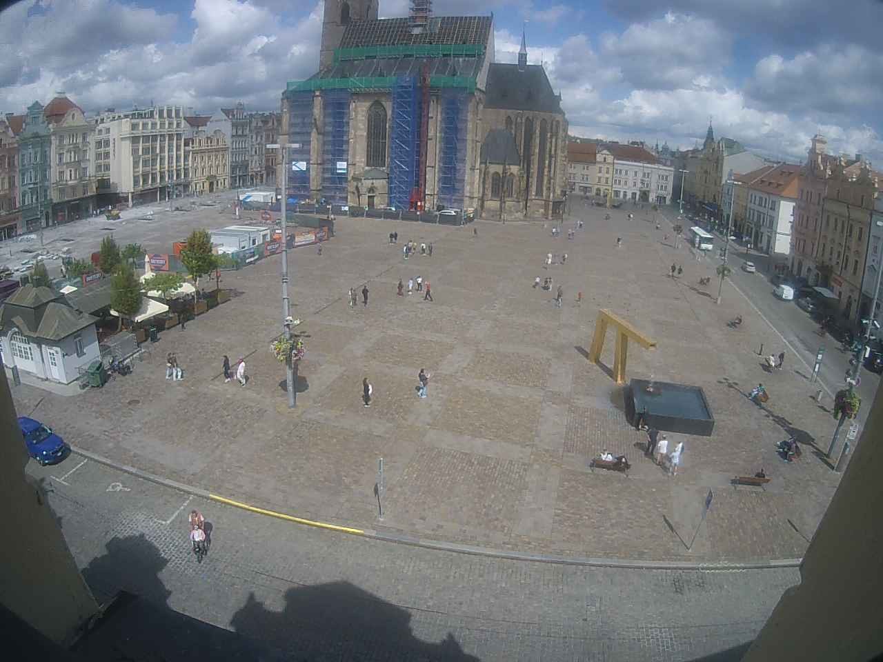 Archived image Webcam Republic Square Pilsen, Czech Republic