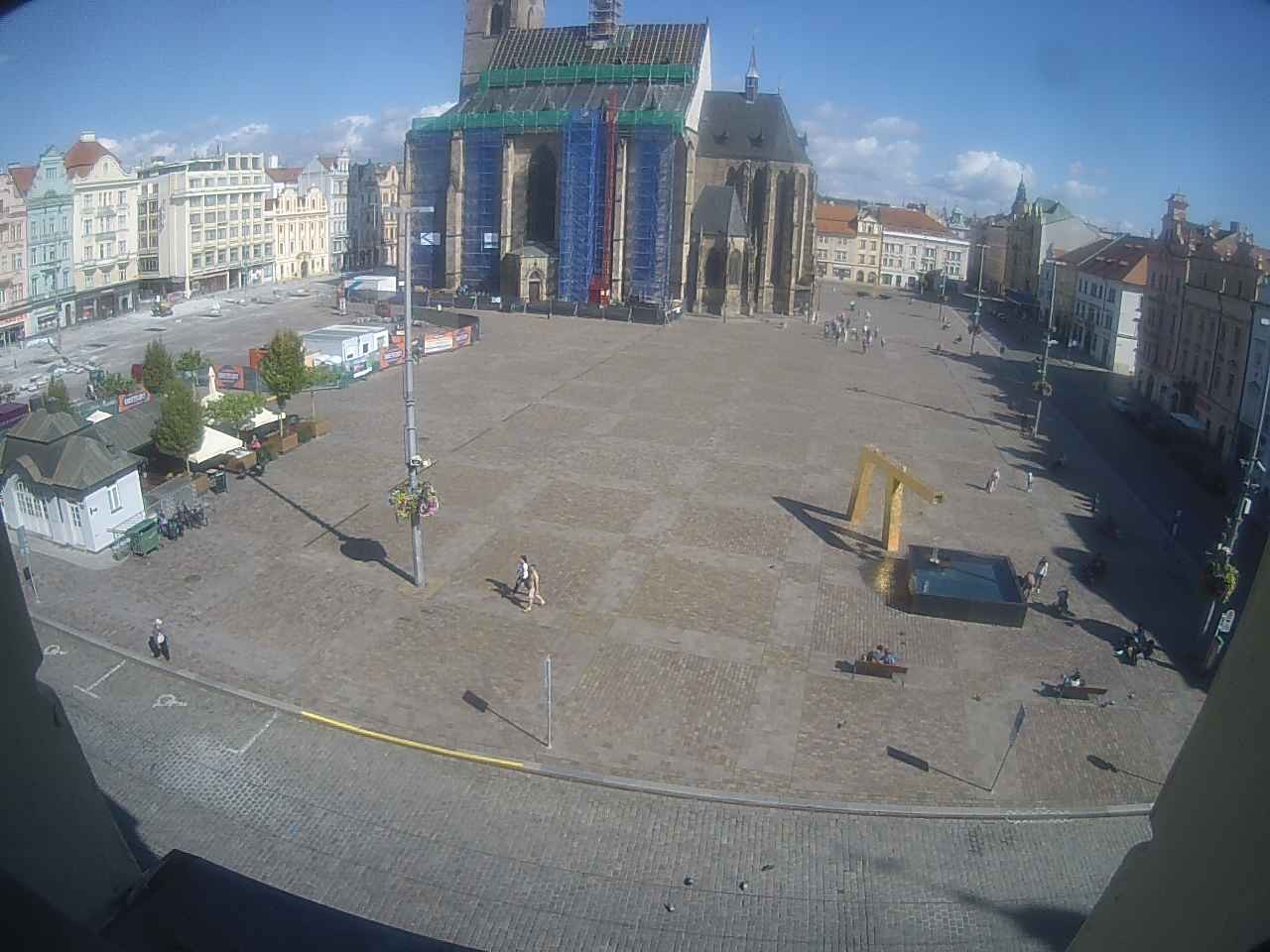 Archived image Webcam Republic Square Pilsen, Czech Republic
