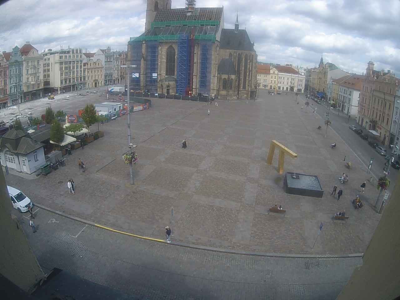Archived image Webcam Republic Square Pilsen, Czech Republic
