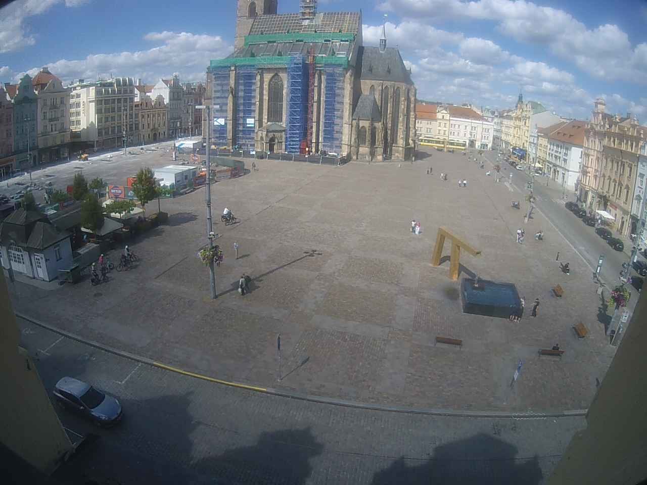 Archived image Webcam Republic Square Pilsen, Czech Republic