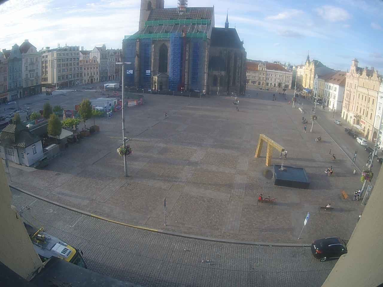 Archived image Webcam Republic Square Pilsen, Czech Republic
