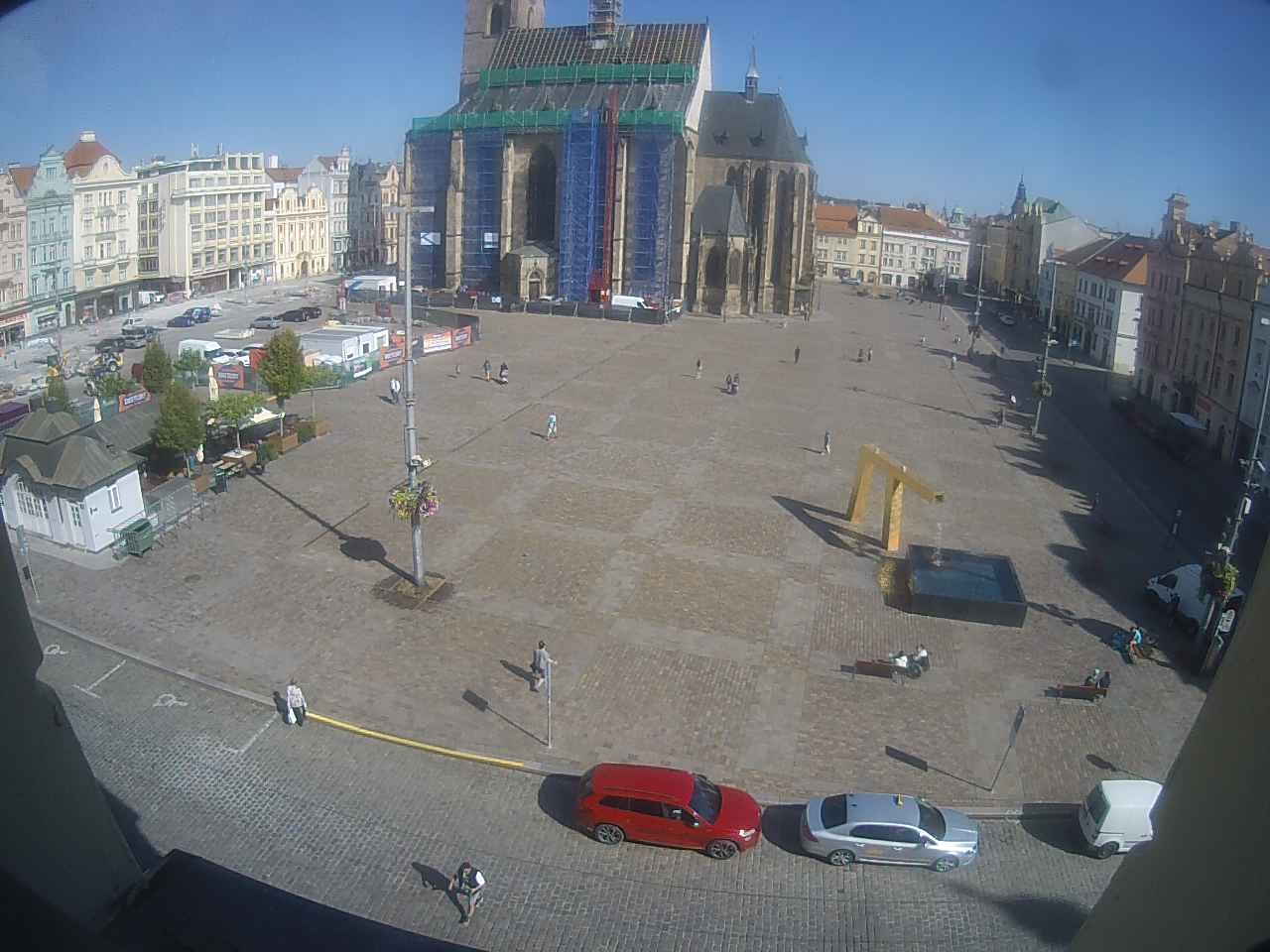 Archived image Webcam Republic Square Pilsen, Czech Republic