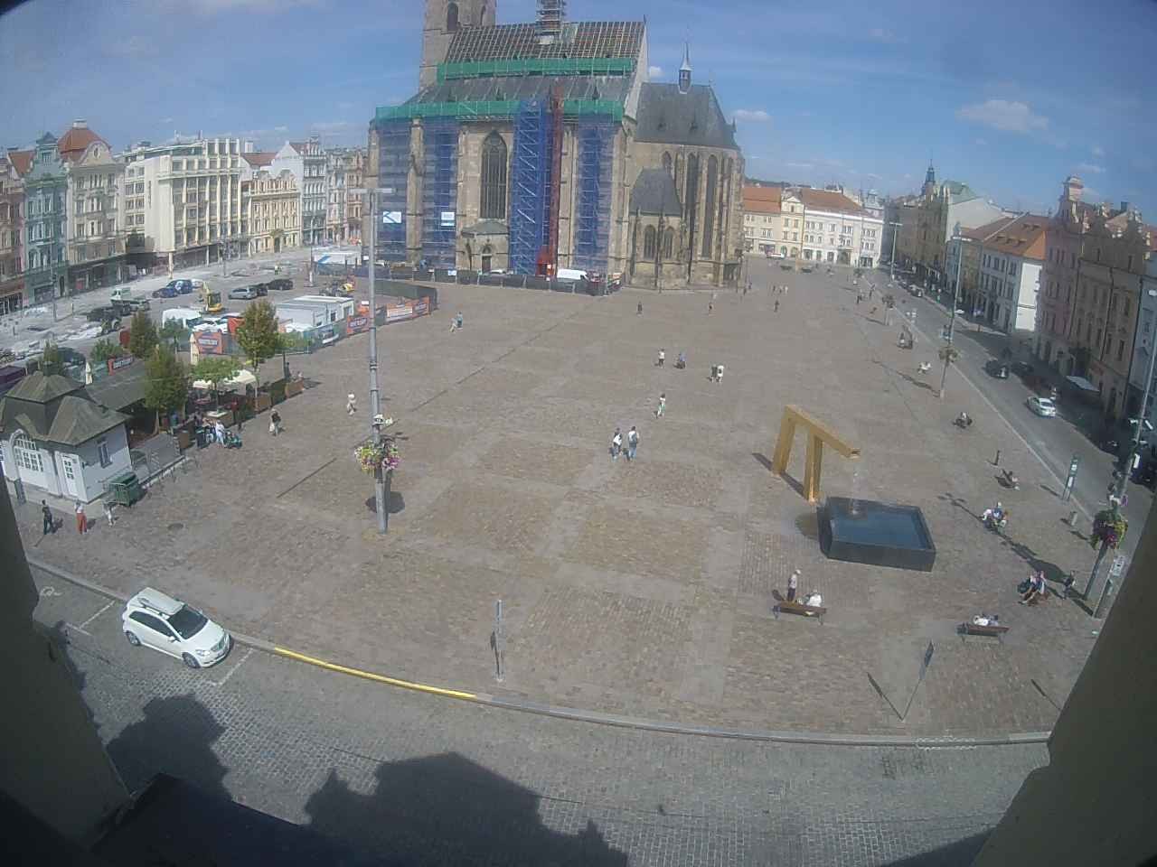 Archived image Webcam Republic Square Pilsen, Czech Republic
