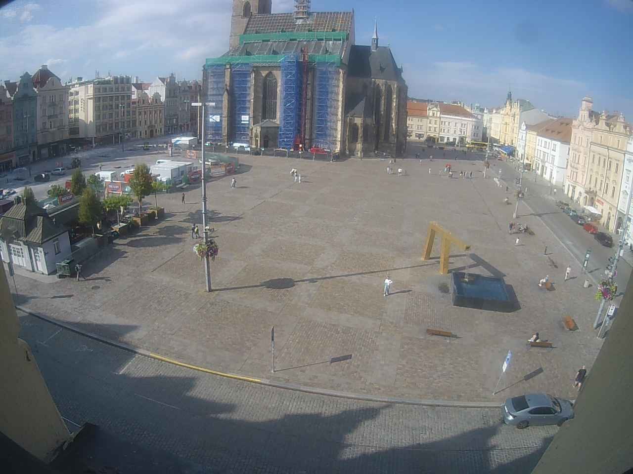 Archived image Webcam Republic Square Pilsen, Czech Republic