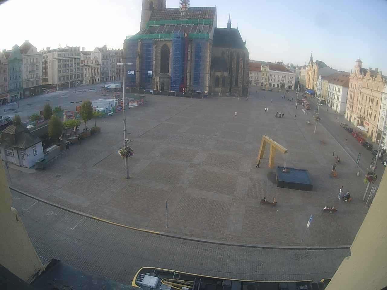 Archived image Webcam Republic Square Pilsen, Czech Republic