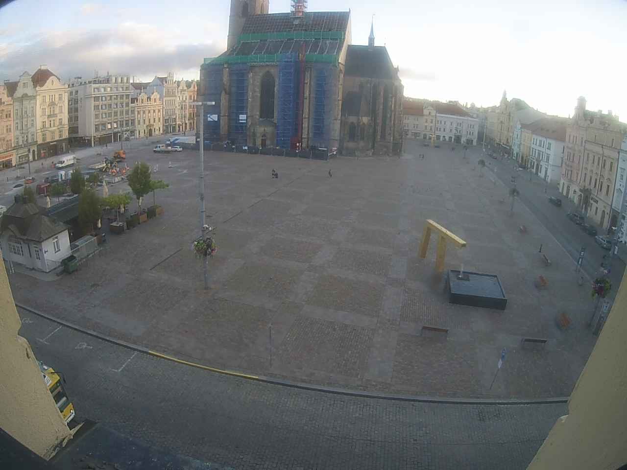 Archived image Webcam Republic Square Pilsen, Czech Republic