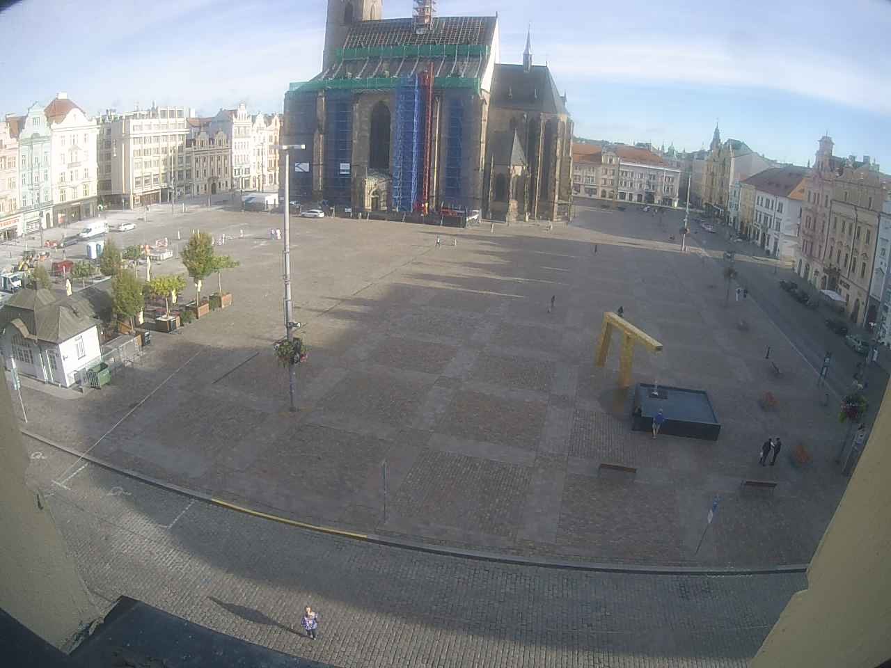 Archived image Webcam Republic Square Pilsen, Czech Republic