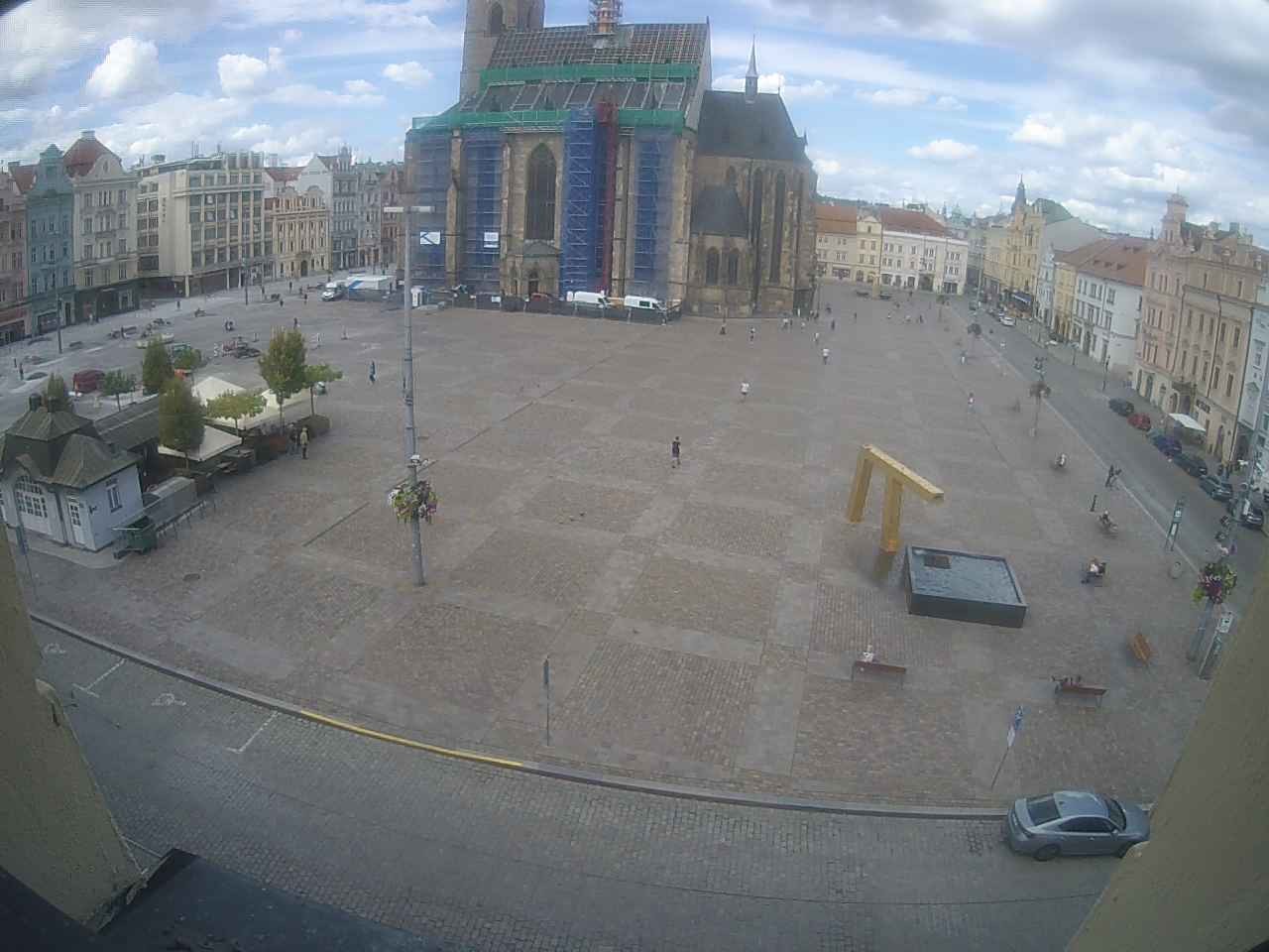 Archived image Webcam Republic Square Pilsen, Czech Republic