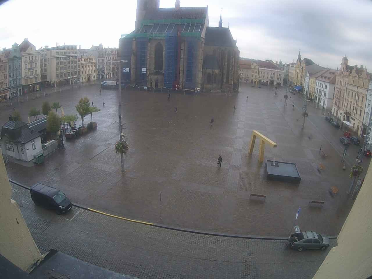 Archived image Webcam Republic Square Pilsen, Czech Republic