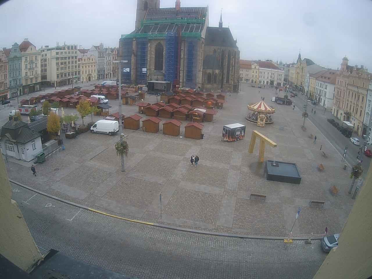 Archived image Webcam Republic Square Pilsen, Czech Republic