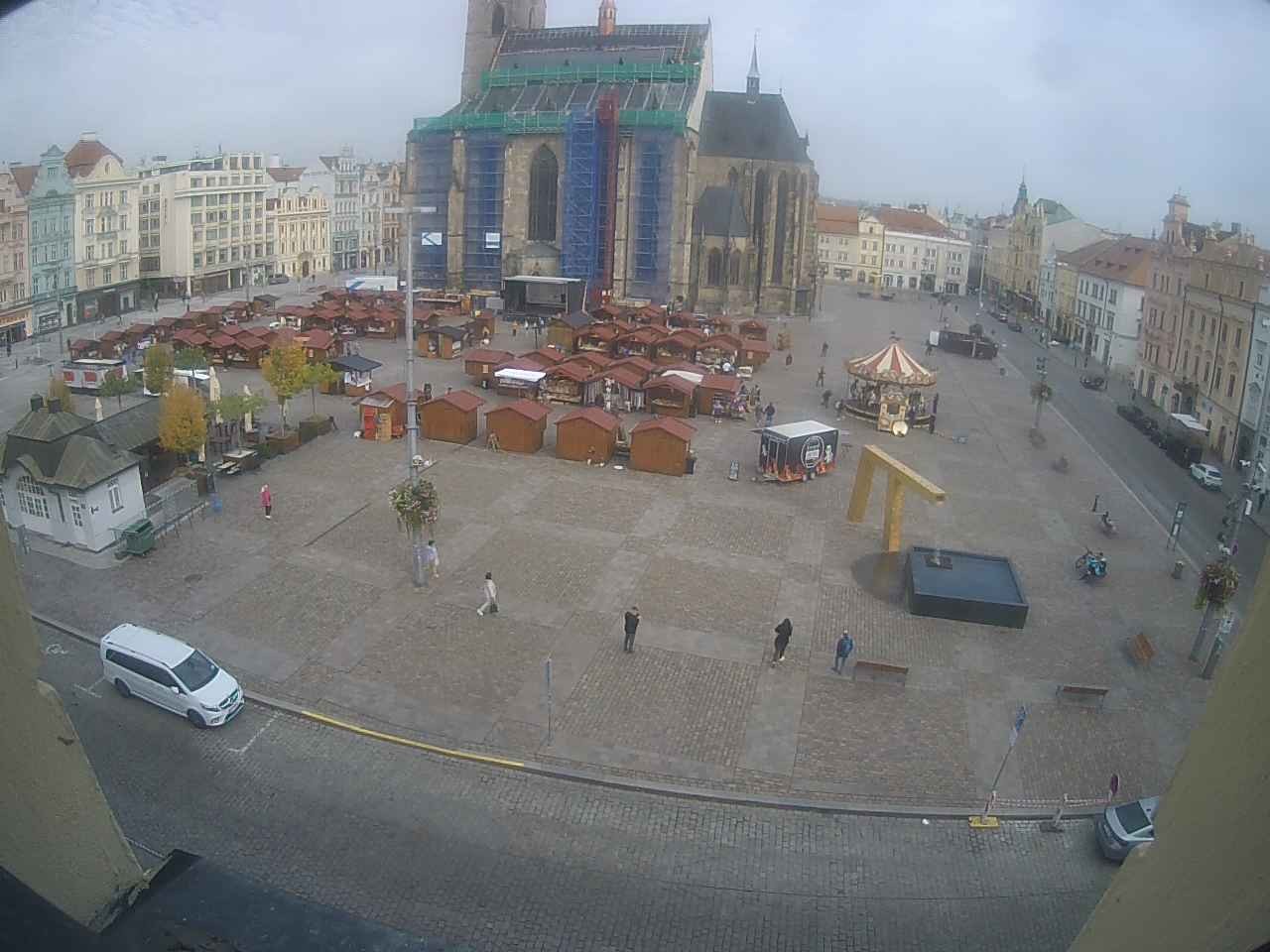Archived image Webcam Republic Square Pilsen, Czech Republic