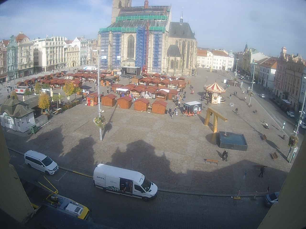 Archived image Webcam Republic Square Pilsen, Czech Republic