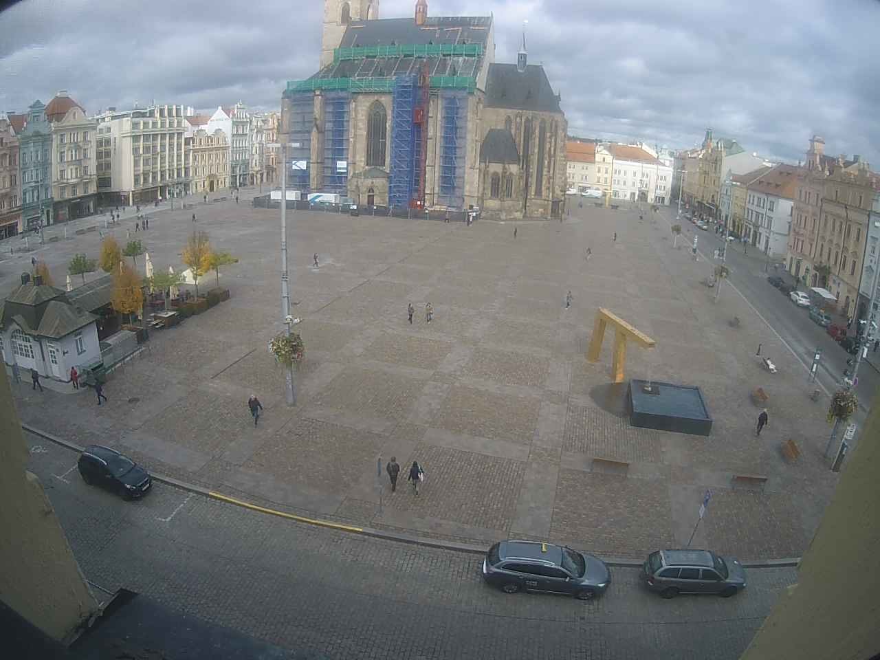 Archived image Webcam Republic Square Pilsen, Czech Republic