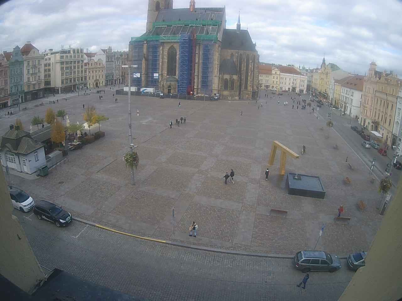 Archived image Webcam Republic Square Pilsen, Czech Republic