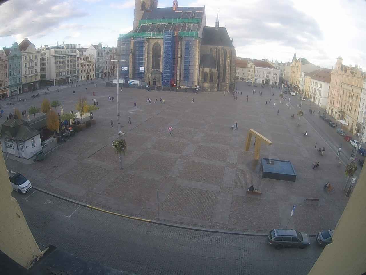 Archived image Webcam Republic Square Pilsen, Czech Republic