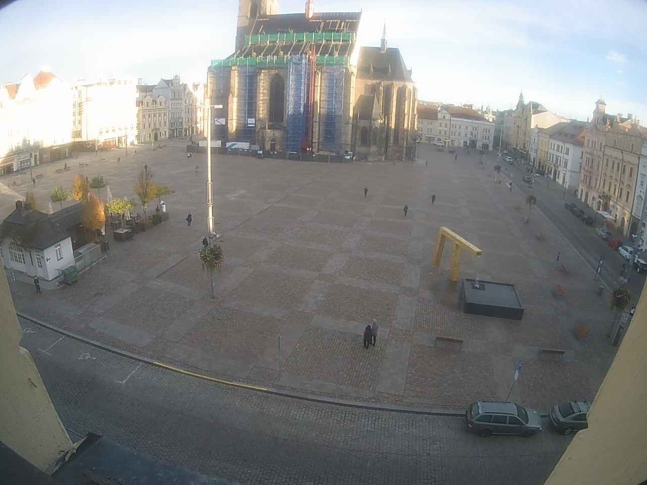 Archived image Webcam Republic Square Pilsen, Czech Republic