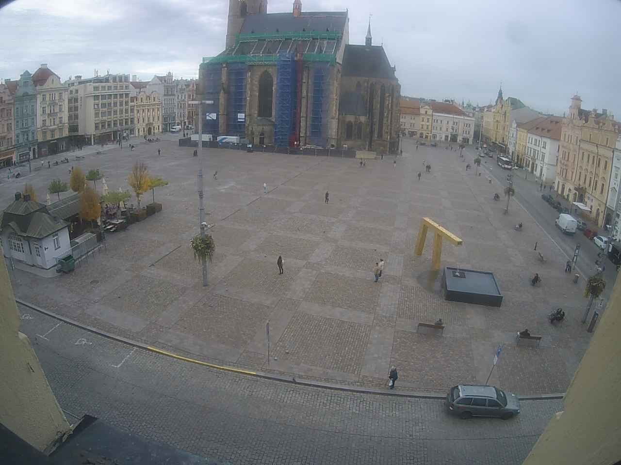 Archived image Webcam Republic Square Pilsen, Czech Republic