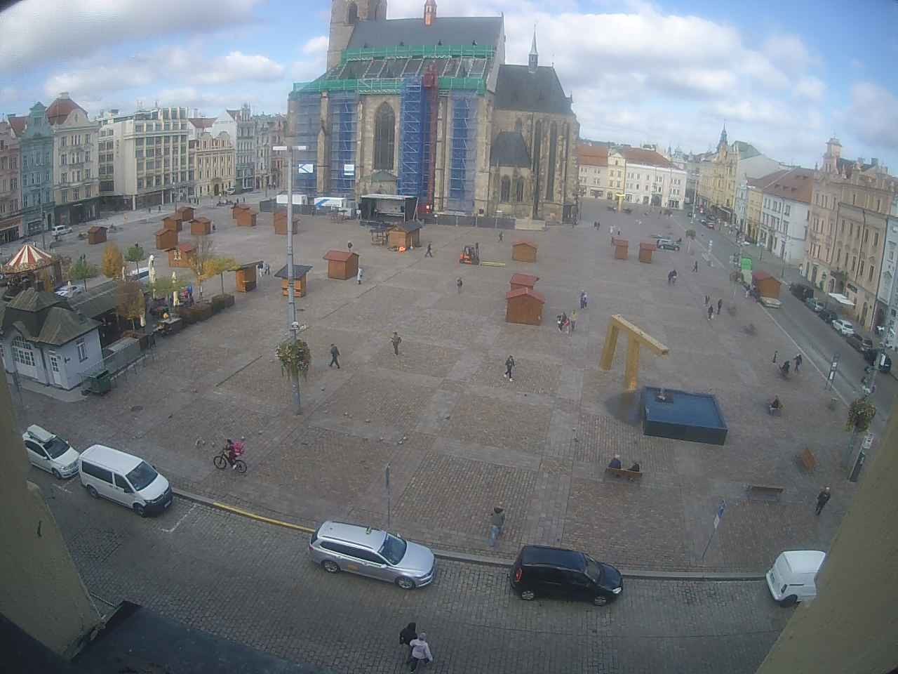 Archived image Webcam Republic Square Pilsen, Czech Republic