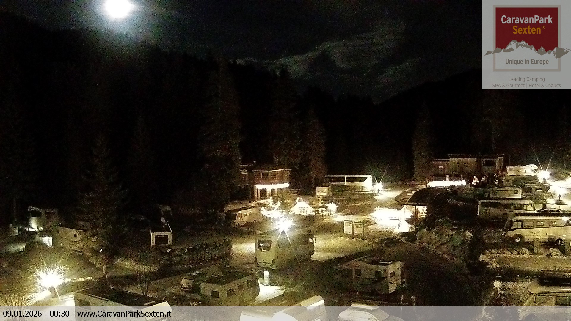 Archiv Foto Webcam Caravanpark in Sexten - Moos