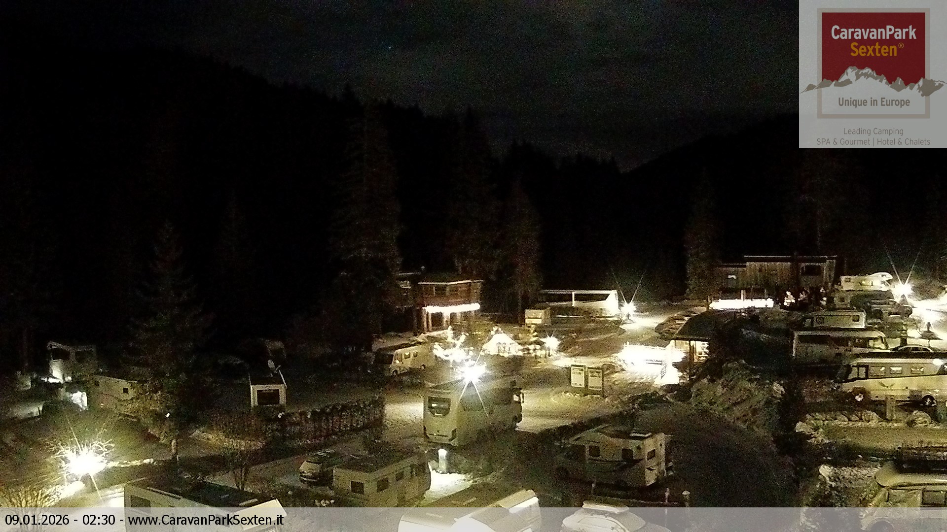 Archiv Foto Webcam Caravanpark in Sexten - Moos