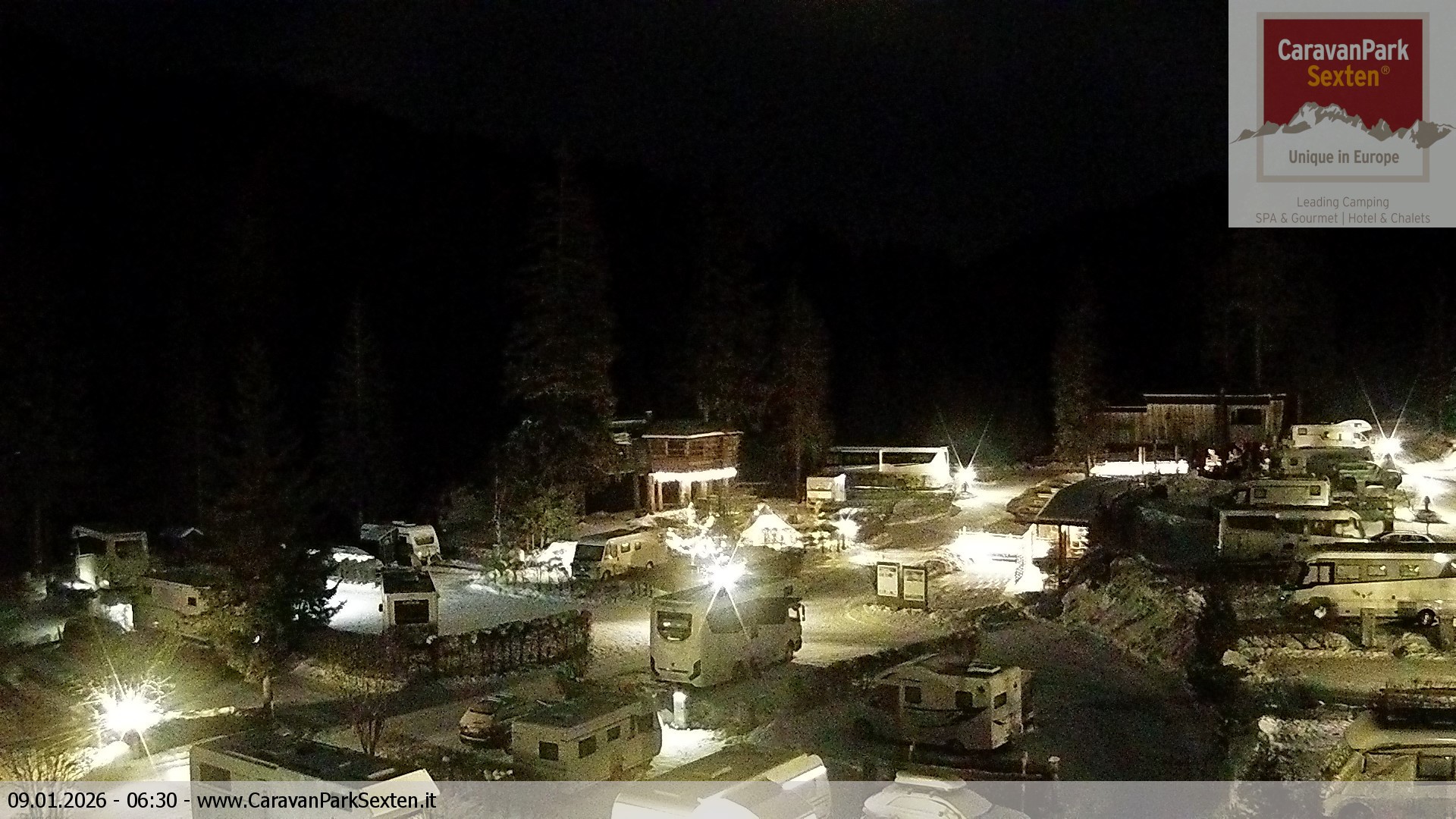 Archiv Foto Webcam Caravanpark in Sexten - Moos