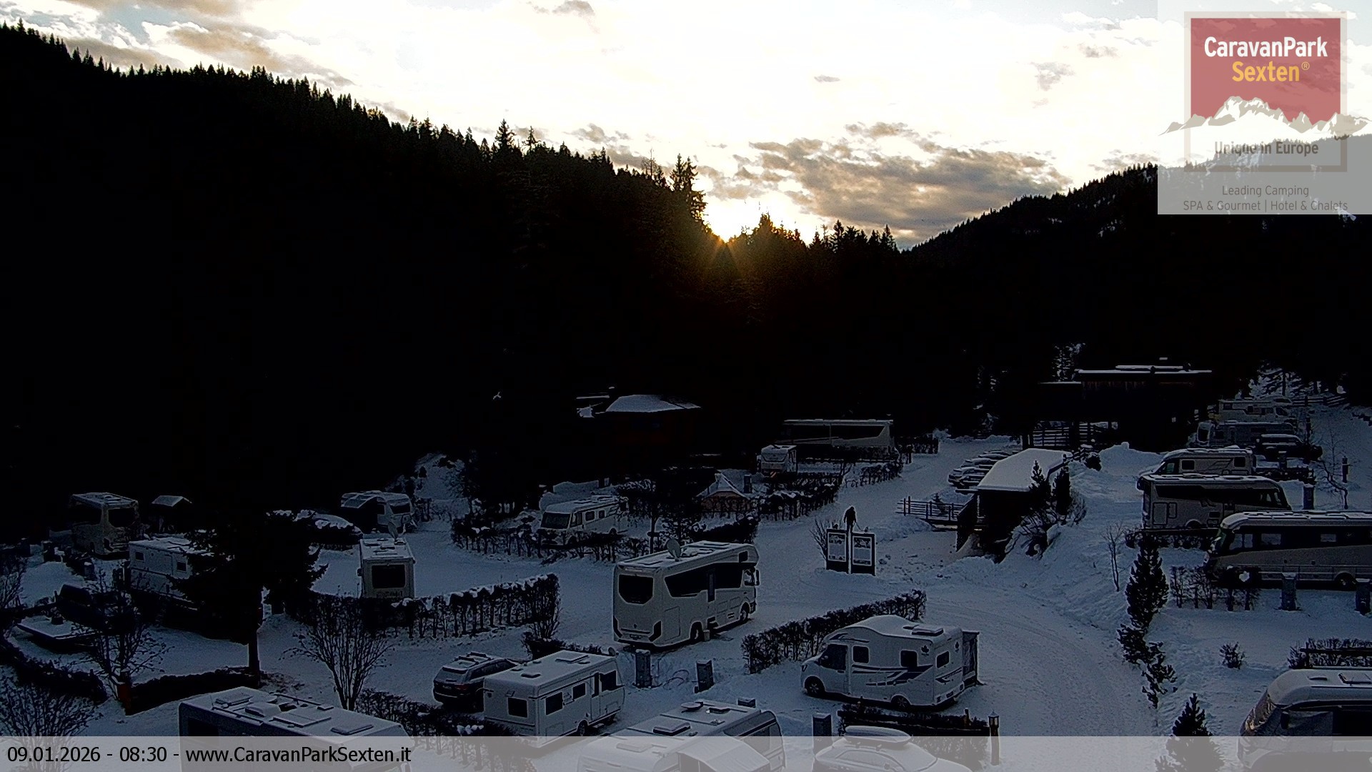 Archiv Foto Webcam Caravanpark in Sexten - Moos