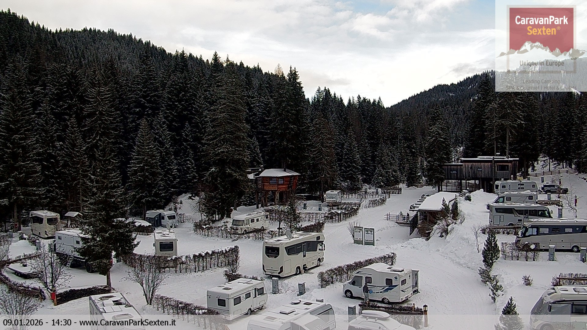 Archiv Foto Webcam Caravanpark in Sexten - Moos