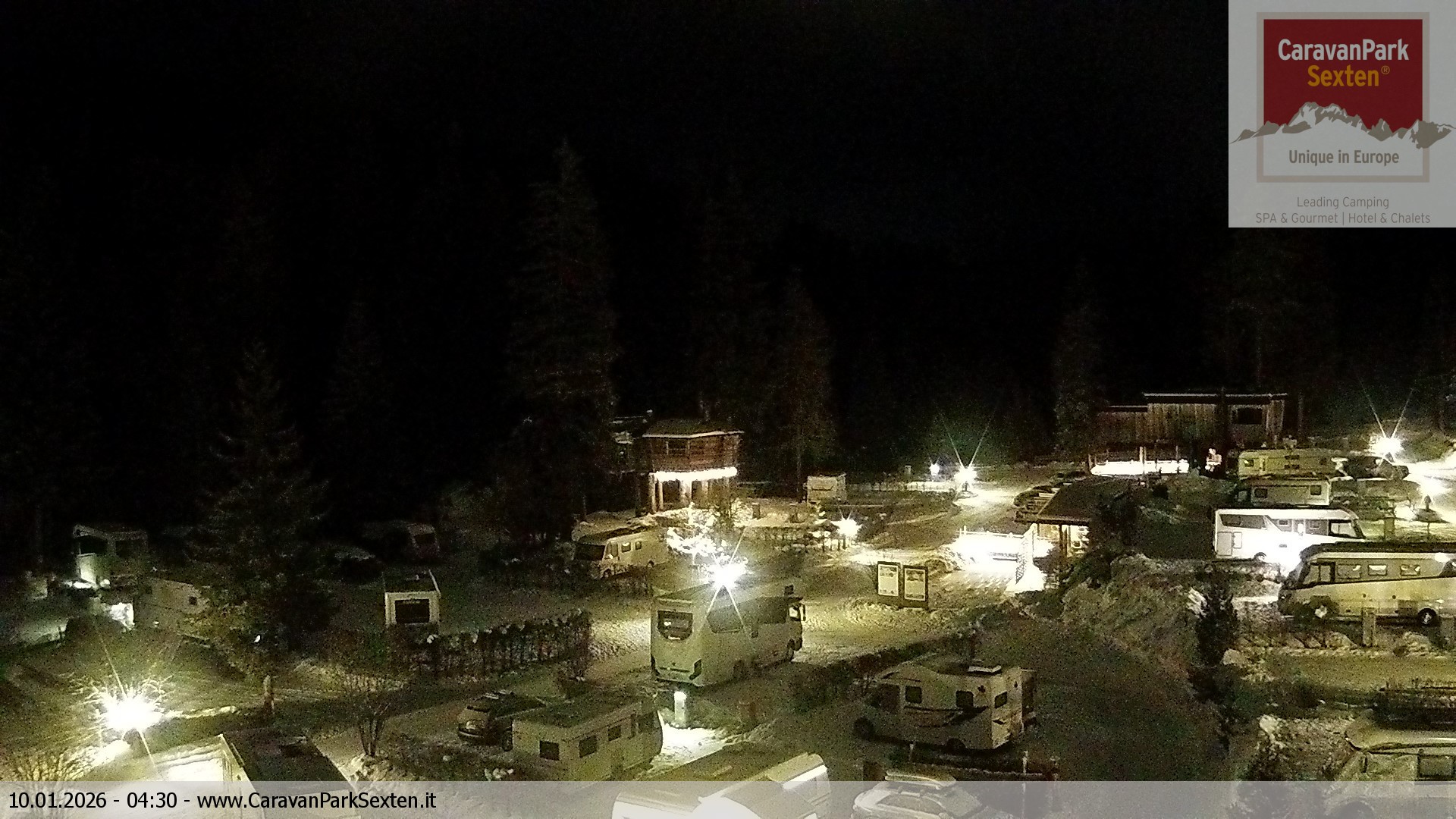 Archiv Foto Webcam Caravanpark in Sexten - Moos