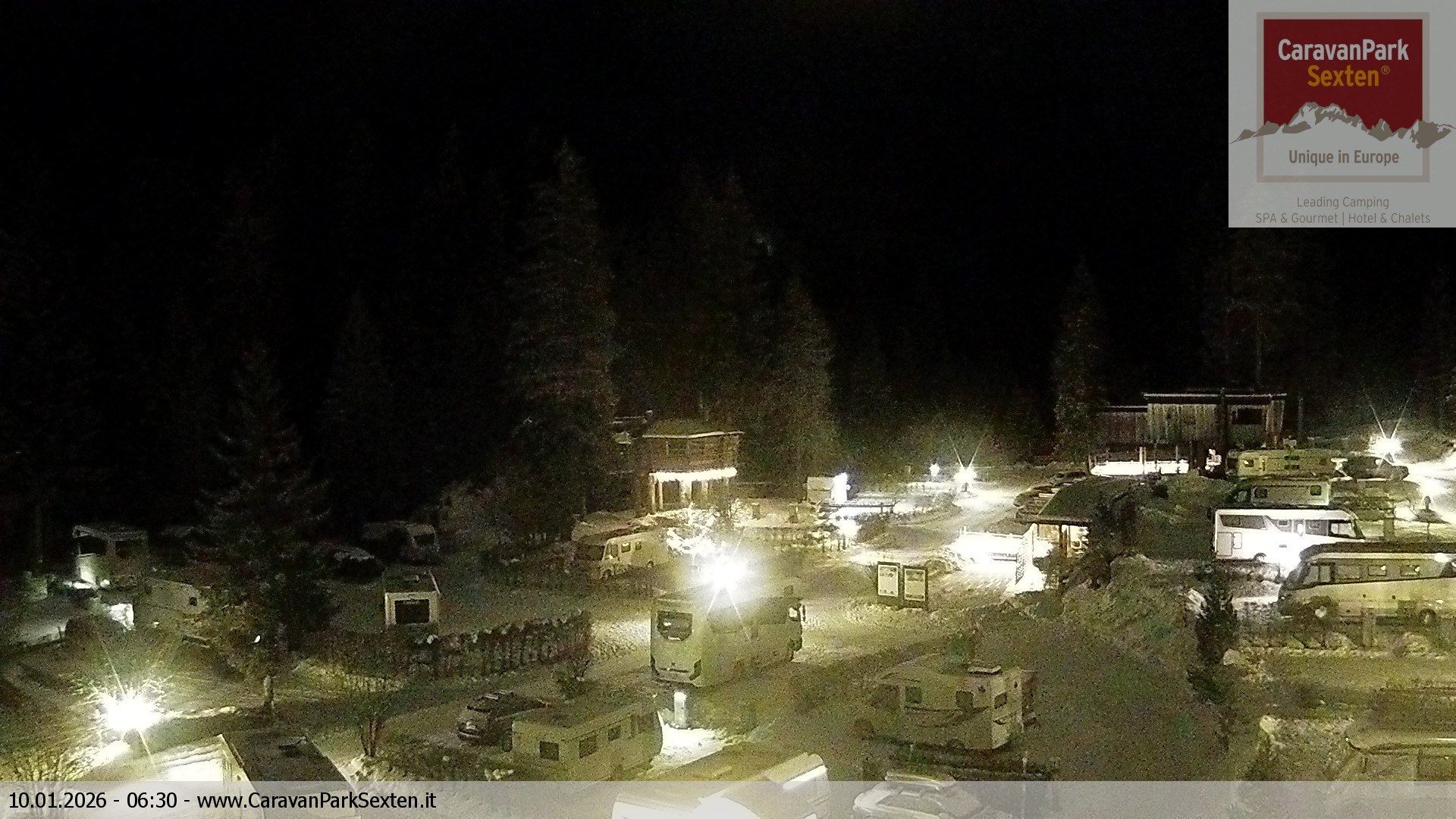 Archiv Foto Webcam Caravanpark in Sexten - Moos