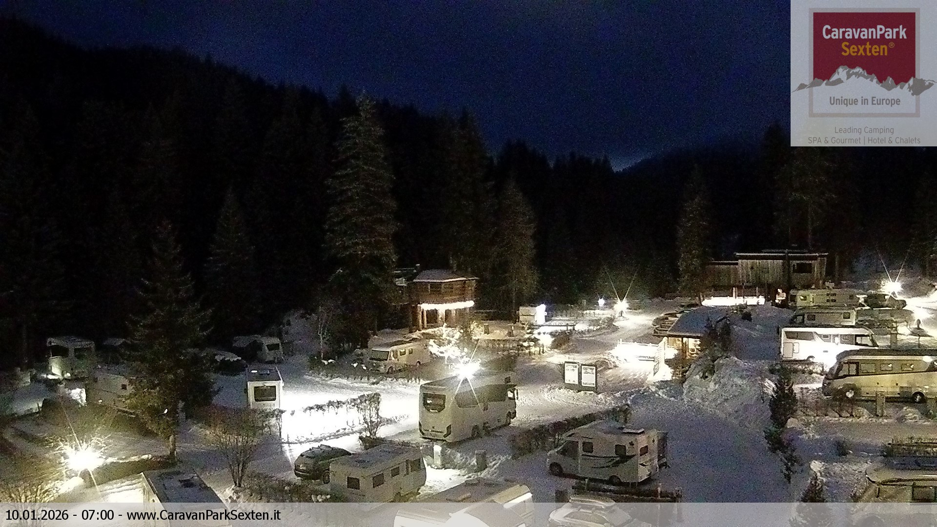 Archiv Foto Webcam Caravanpark in Sexten - Moos