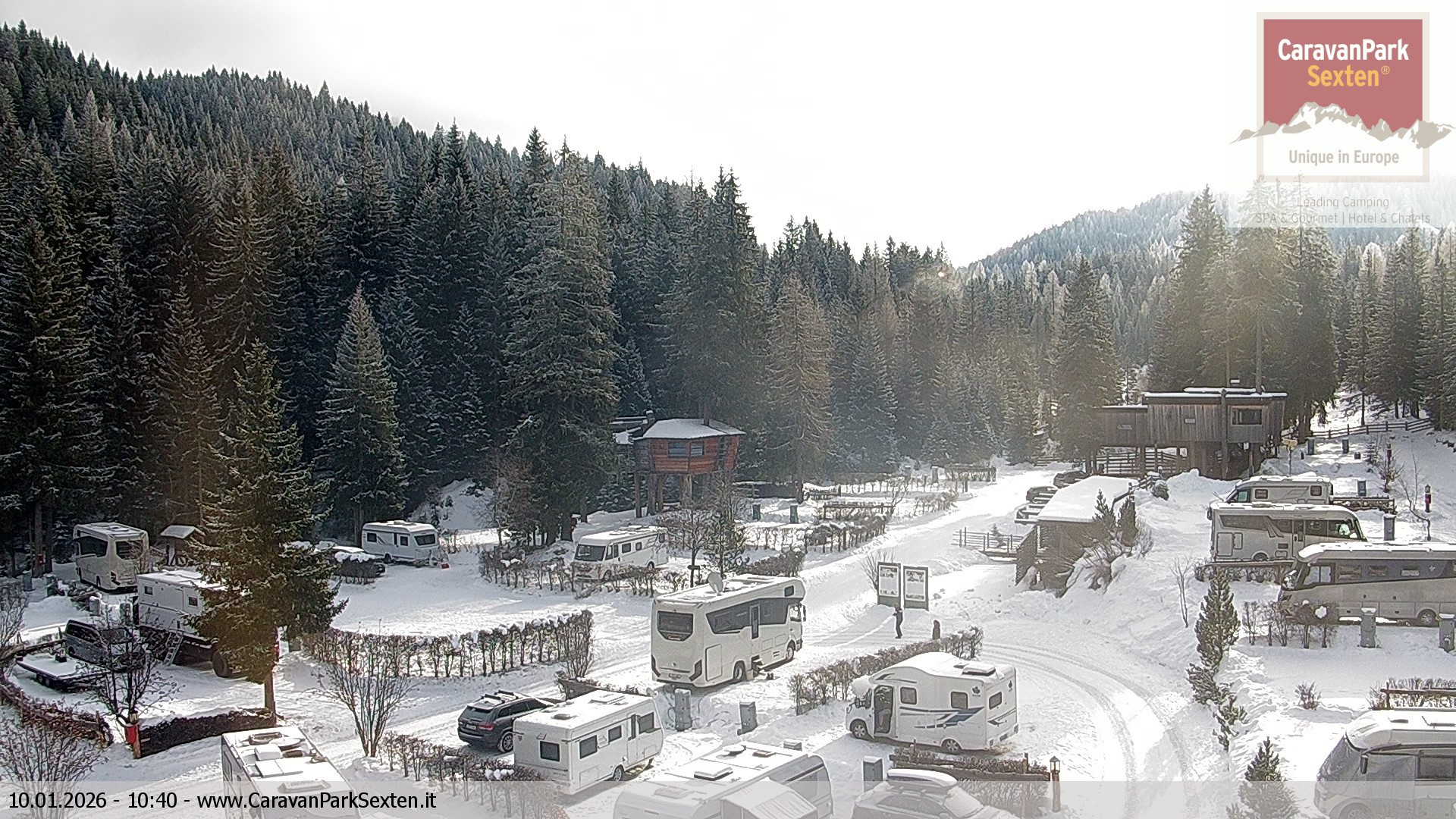 Archiv Foto Webcam Caravanpark in Sexten - Moos