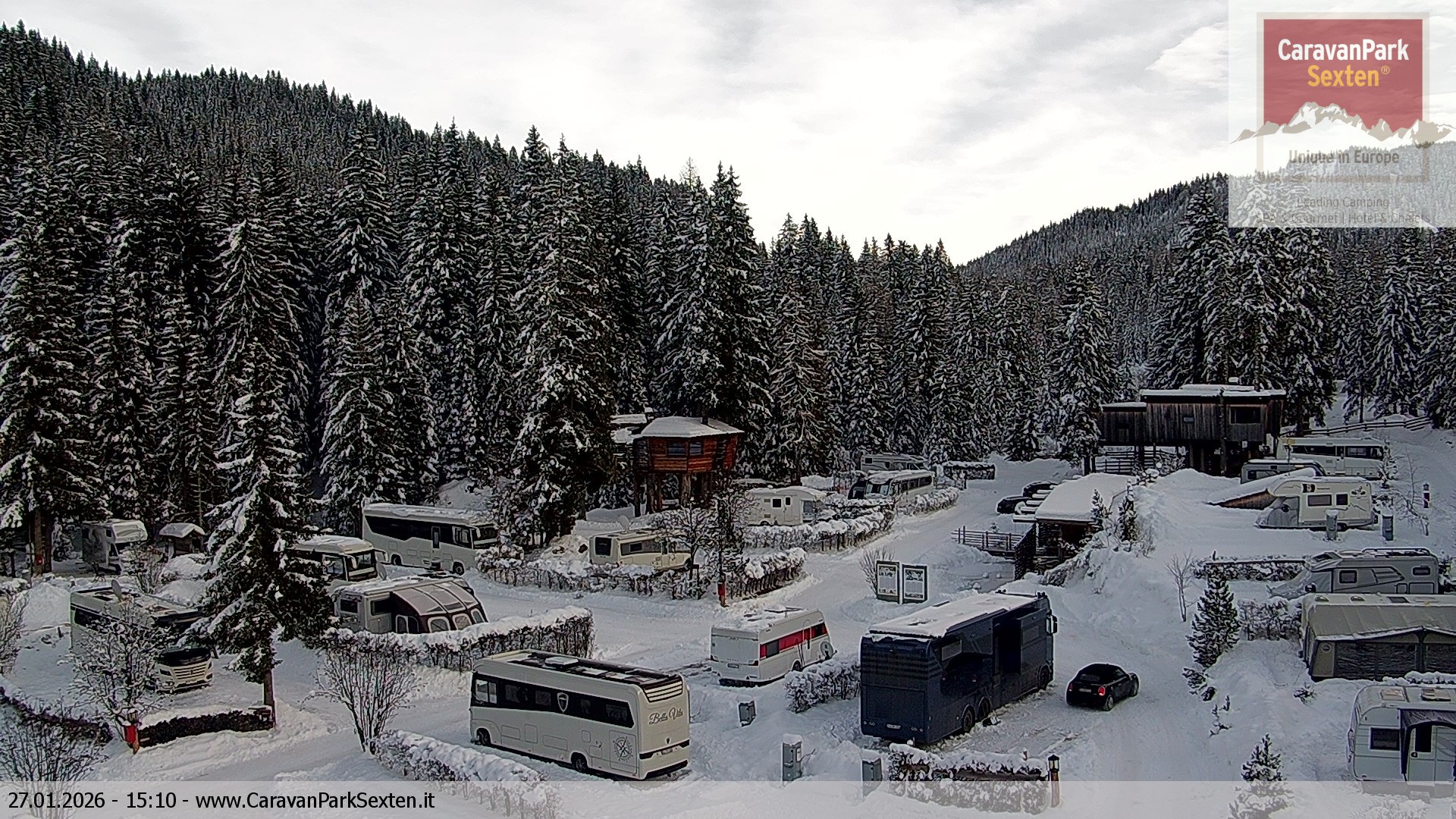 Archiv Foto Webcam Caravanpark in Sexten - Moos