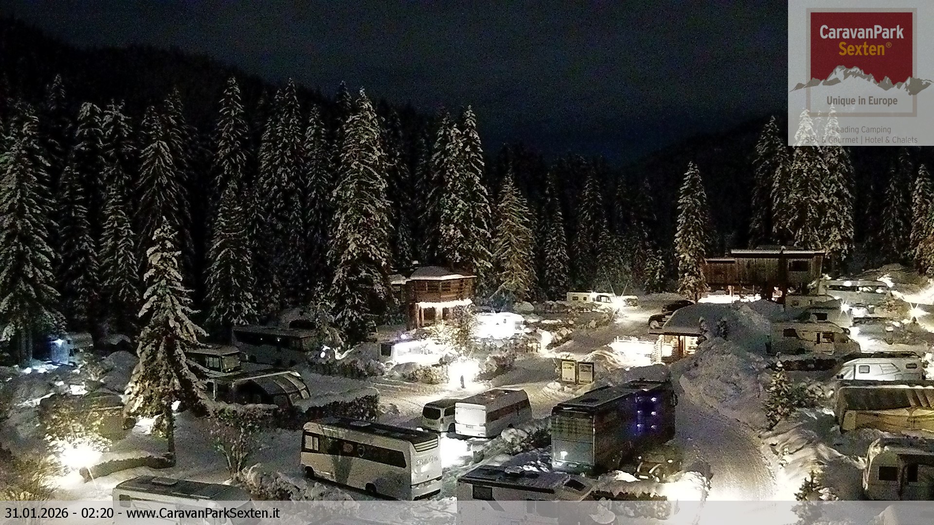 Archiv Foto Webcam Caravanpark in Sexten - Moos