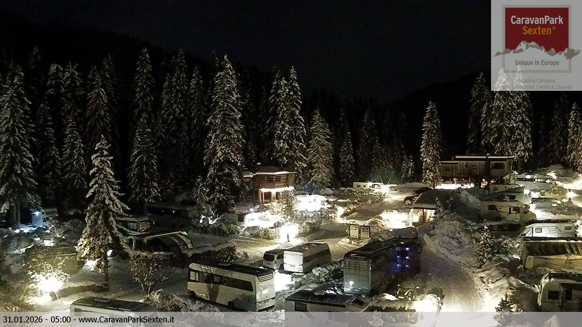 Archiv Foto Webcam Caravanpark in Sexten - Moos