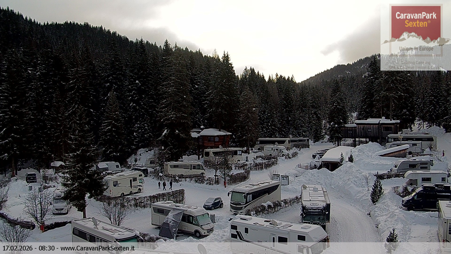 Archiv Foto Webcam Caravanpark in Sexten - Moos