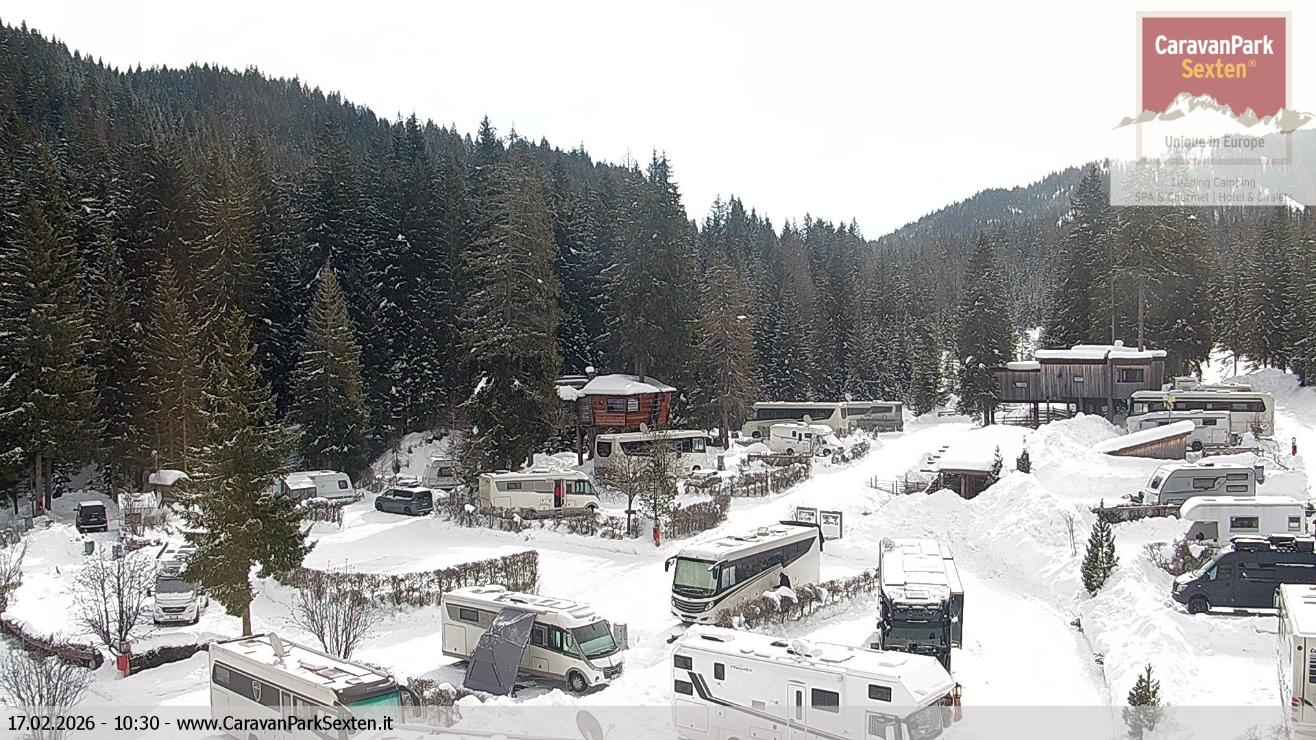 Archiv Foto Webcam Caravanpark in Sexten - Moos