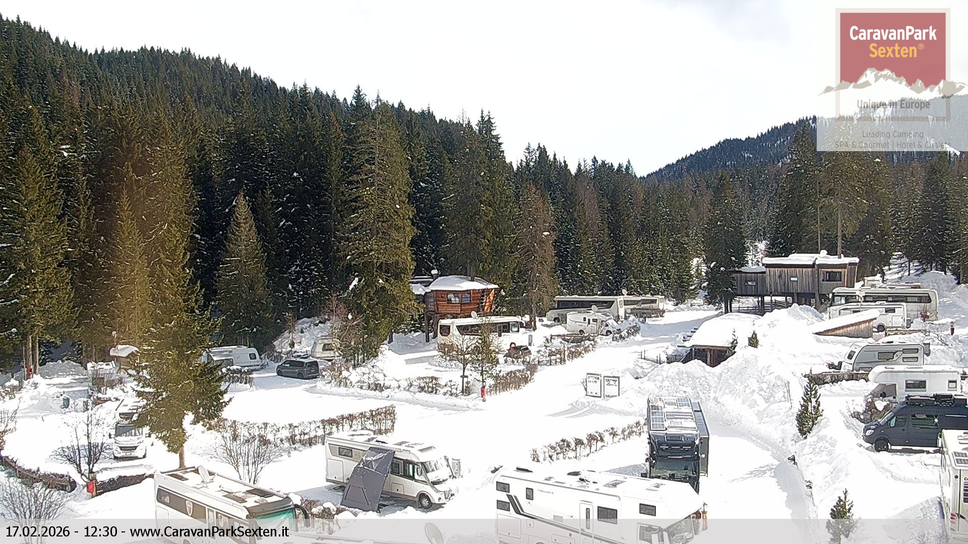 Archiv Foto Webcam Caravanpark in Sexten - Moos