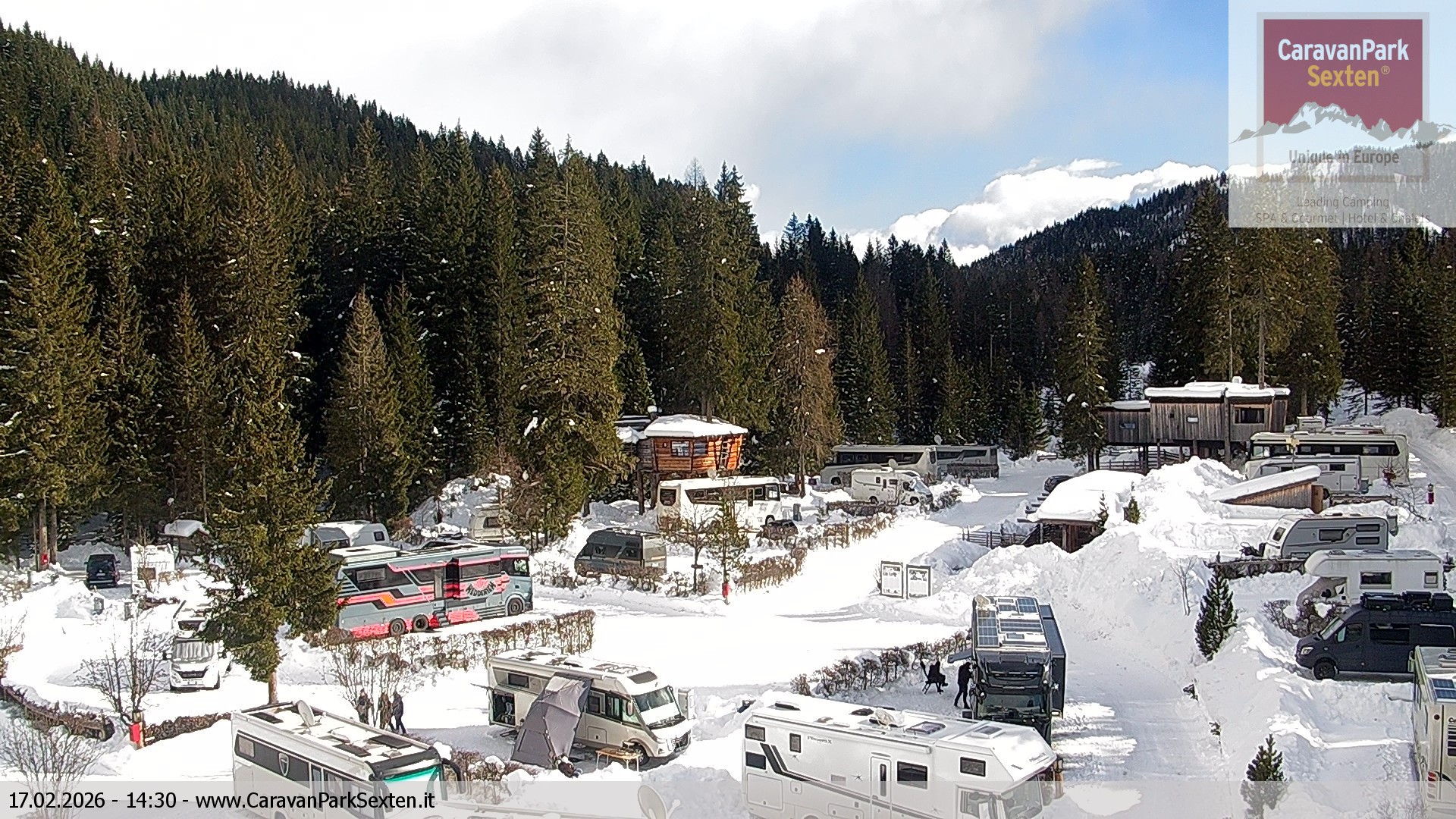 Archiv Foto Webcam Caravanpark in Sexten - Moos
