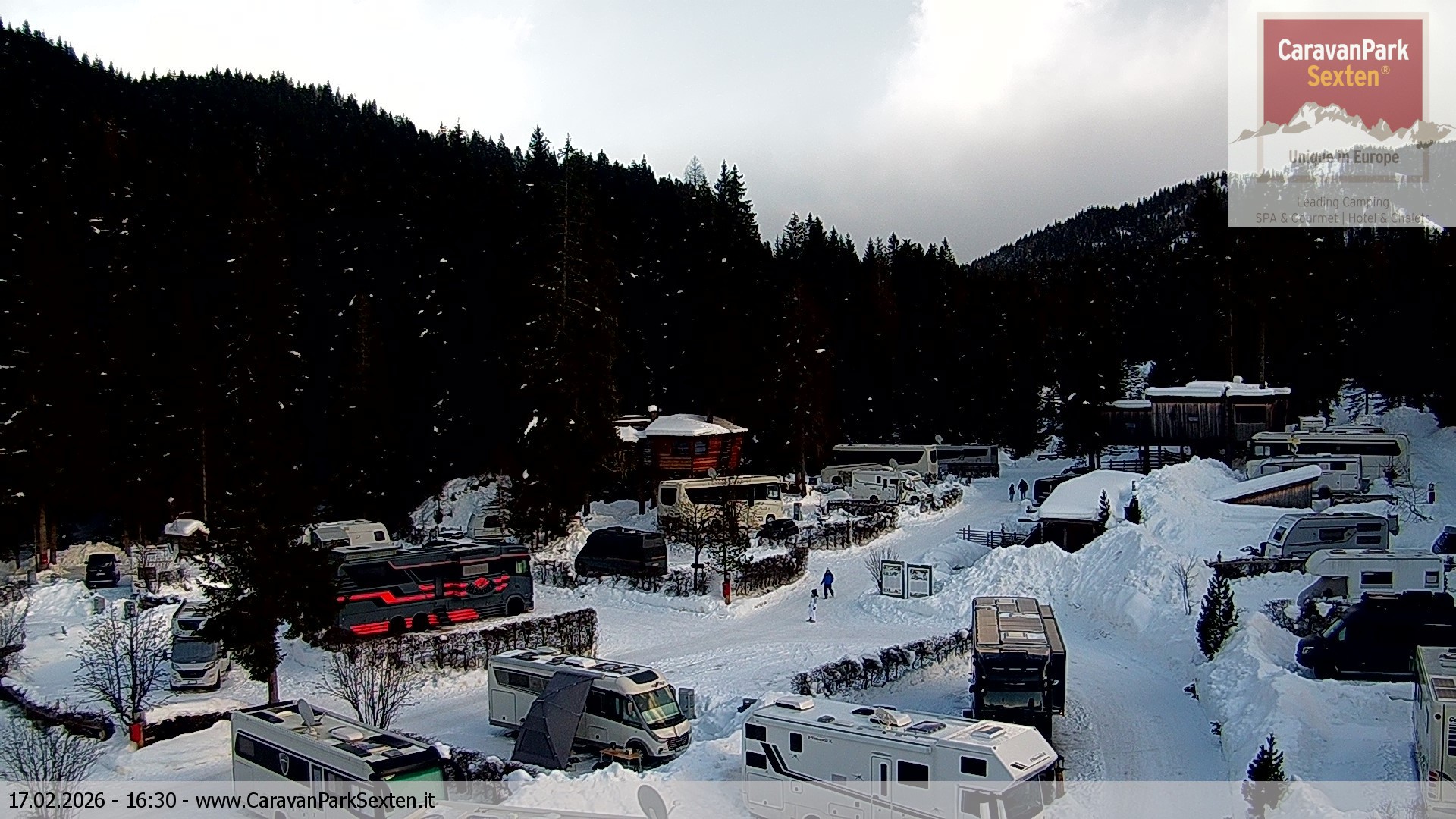 Archiv Foto Webcam Caravanpark in Sexten - Moos