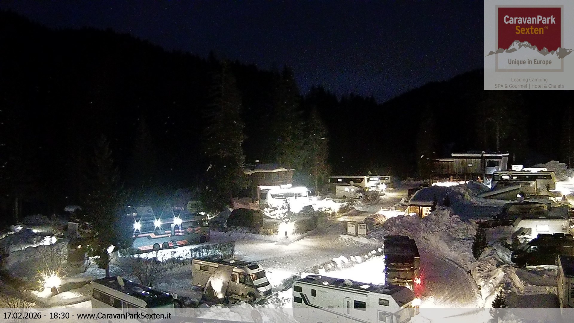 Archiv Foto Webcam Caravanpark in Sexten - Moos