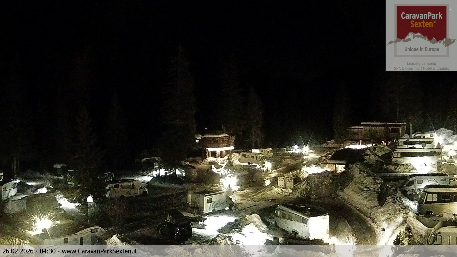 Archived image Webcam Sexten-Moos: caravanpark