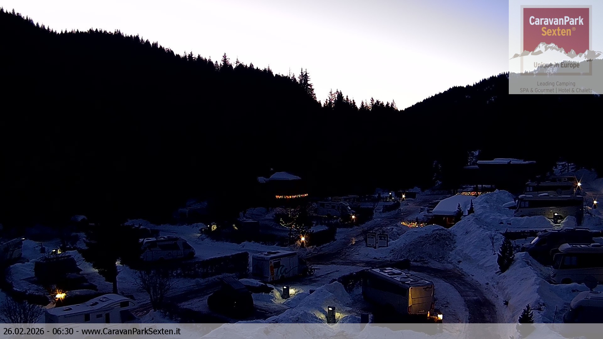 Archived image Webcam Sexten-Moos: caravanpark