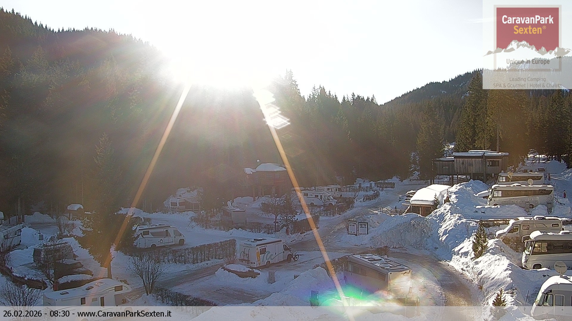 Archived image Webcam Sexten-Moos: caravanpark