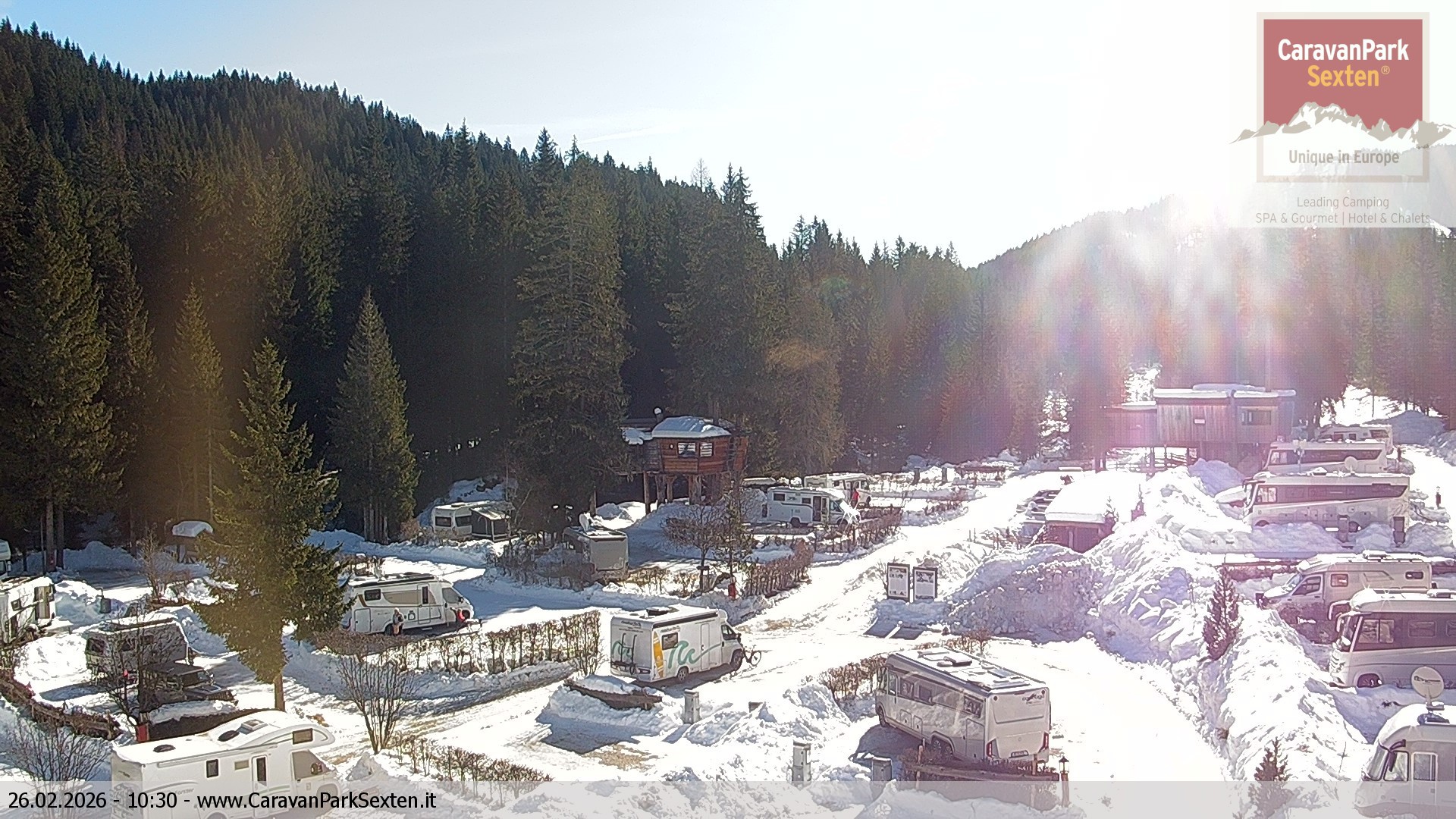 Archived image Webcam Sexten-Moos: caravanpark