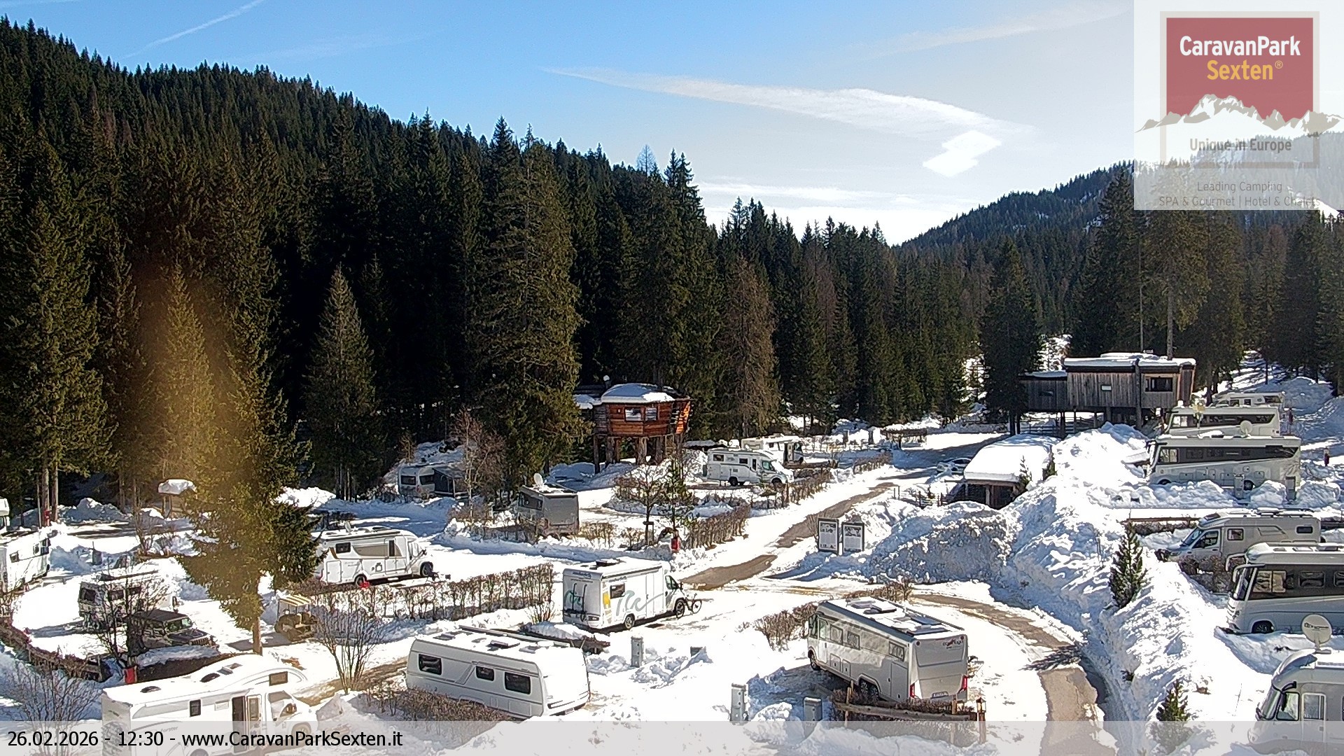 Archived image Webcam Sexten-Moos: caravanpark