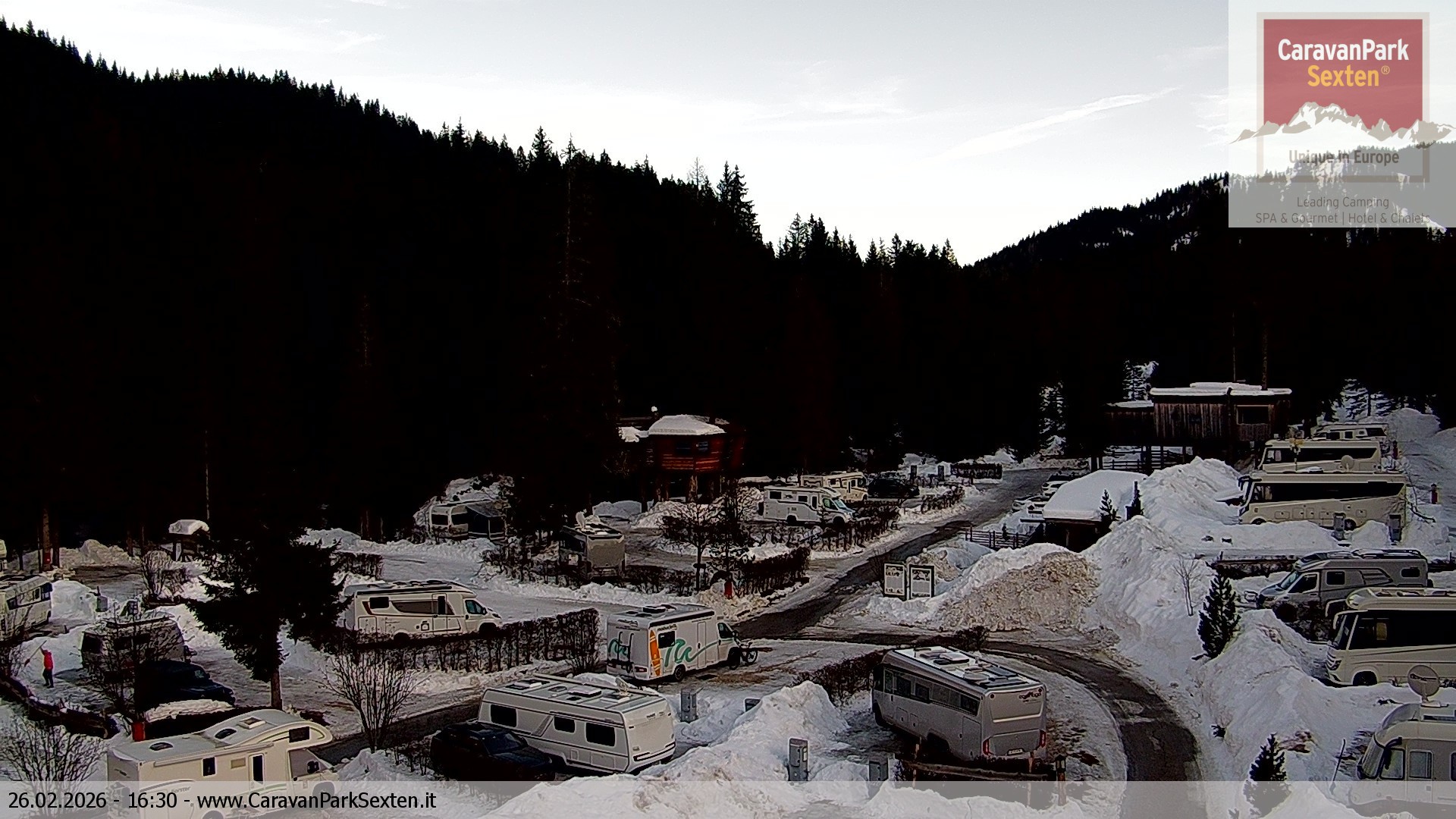 Archived image Webcam Sexten-Moos: caravanpark