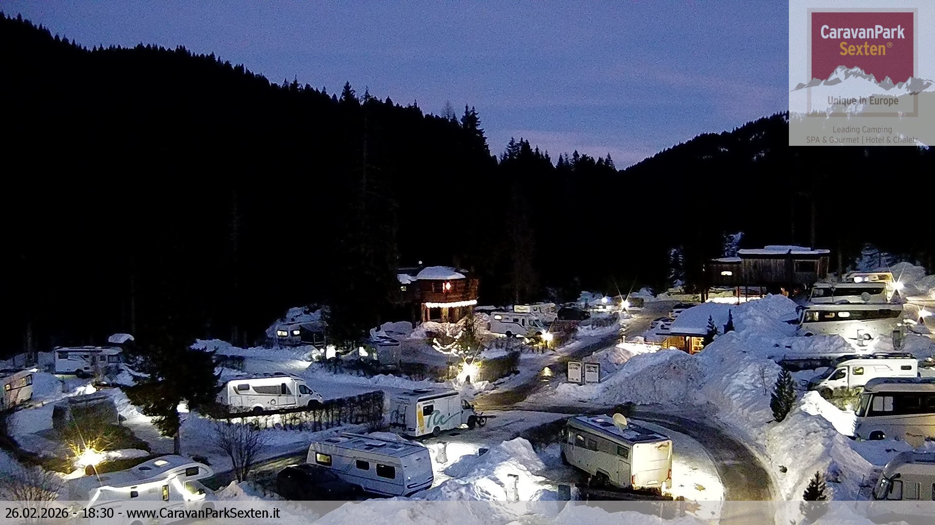 Archived image Webcam Sexten-Moos: caravanpark