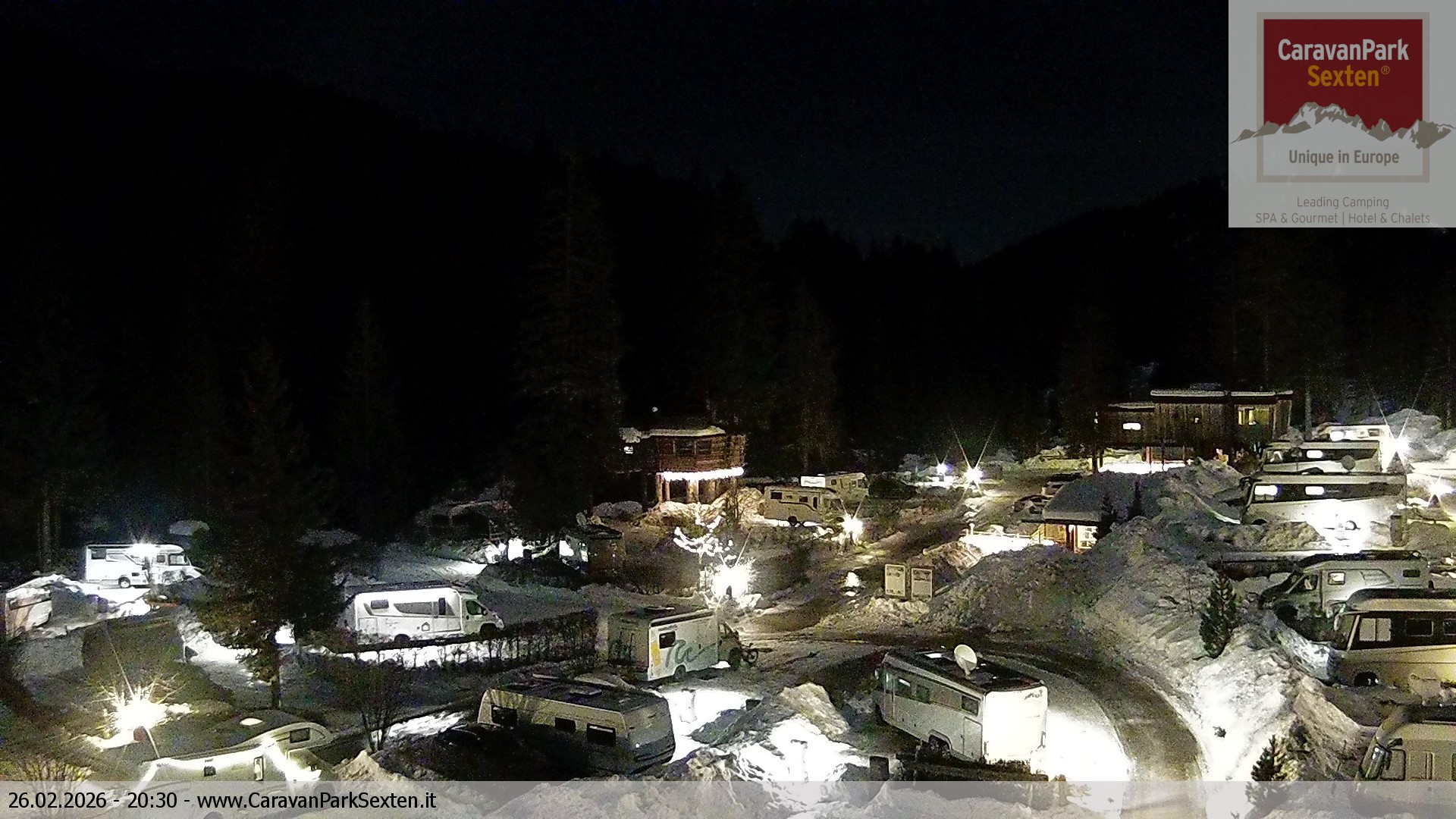 Archived image Webcam Sexten-Moos: caravanpark