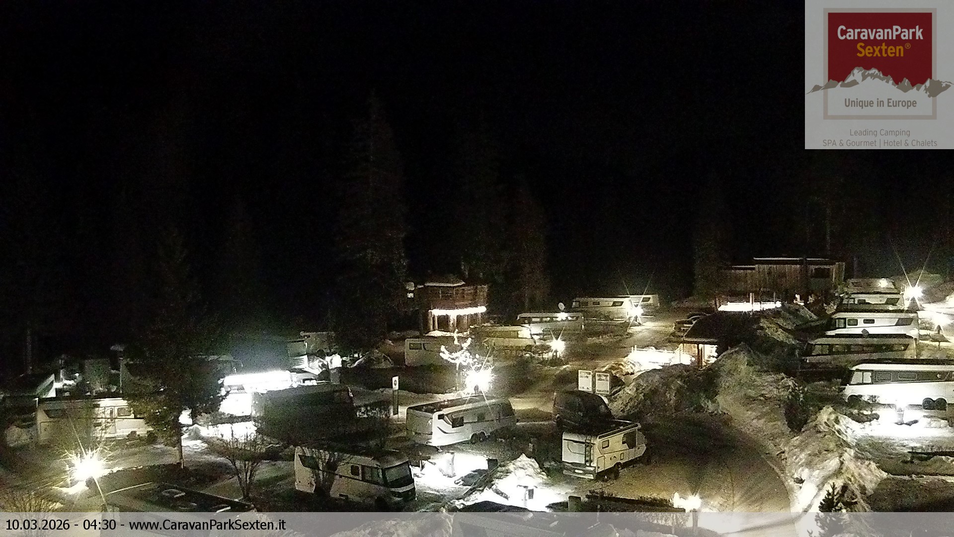 Archiv Foto Webcam Caravanpark in Sexten - Moos